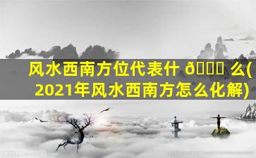 风水西南方位代表什 🐋 么(2021年风水西南方怎么化解)